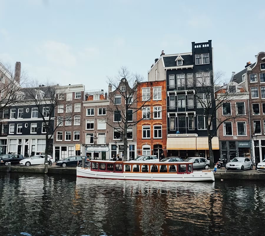 Saloon boat on the Amsterdam canals