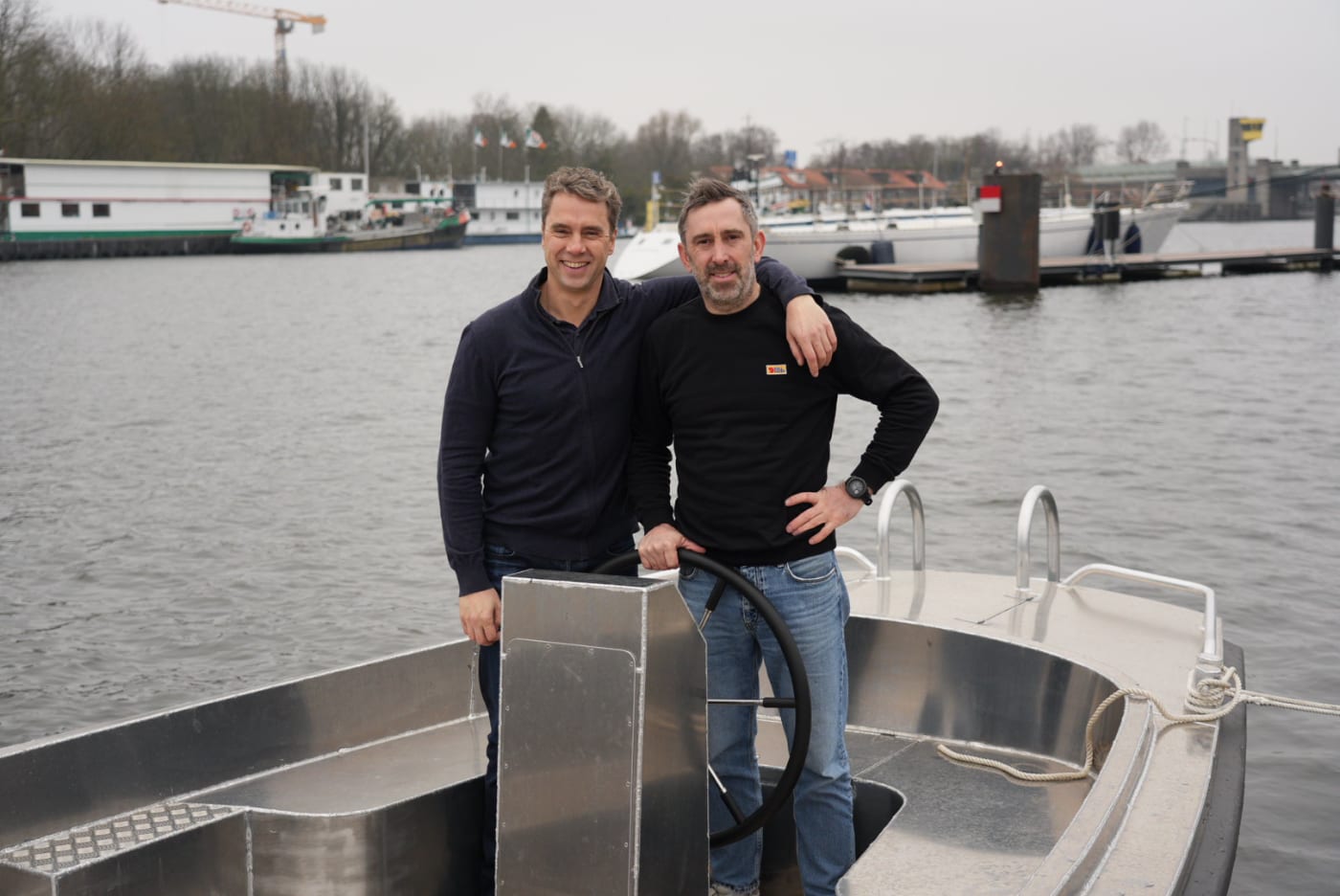 Founders Daan and Douwe on board